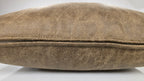 Housse de Coussin 40x40 cm Simili Cuir Marron Vieilli - Style Vintage & Industriel