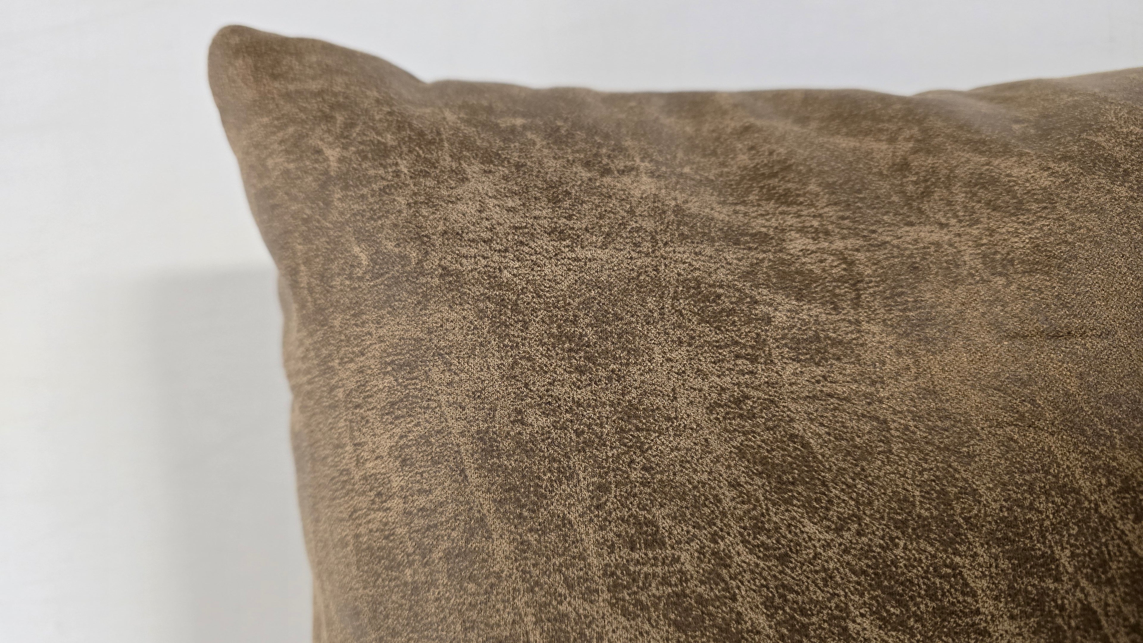 Housse de Coussin 40x40 cm Simili Cuir Marron Vieilli - Style Vintage & Industriel