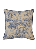Coussin Toile de Jouy passepoilé : L'Élégance Champêtre pour Votre Salon