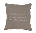 COUSSIN LIN NATUREL BRODÉ - 40x40 cm