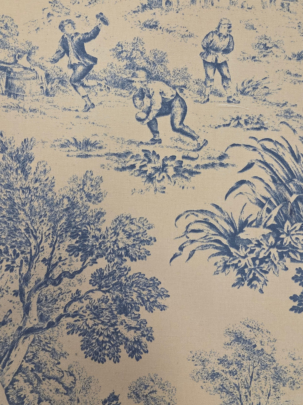 Rideau Toile de Jouy Bleue 130 x 270cm