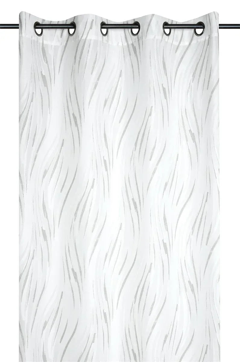 Voilage Arpège 140 x 260 cm à oeillets Noir Ø 40 mm - Maison Étoffes & Co