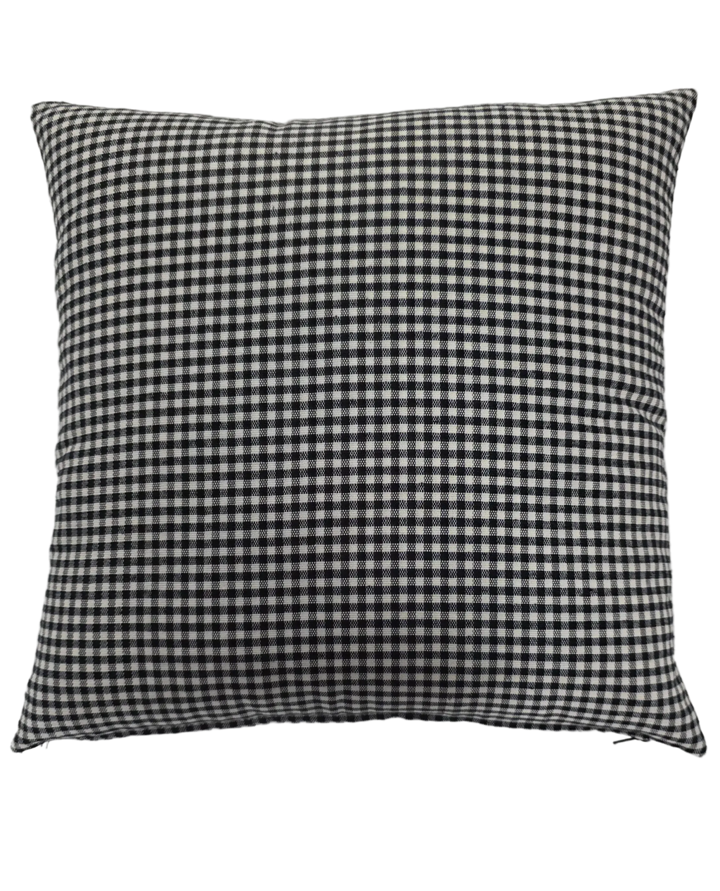 Housse de Coussin 40x40 cm vichy noir avec garnissage