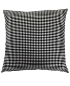 Housse de Coussin 40x40 cm vichy noir avec garnissage
