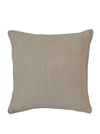 Coussin lin naturel 40x40 cm avec passepoil et fermeture zippée