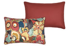 Coussin Mania Rouge 40x60 cm - Motif Abstrait Ethnique & Chic