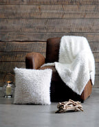 Housse de Coussin Mouton Blanc 40x40 cm : Douceur et Confort Absolu - Maison Étoffes & Co