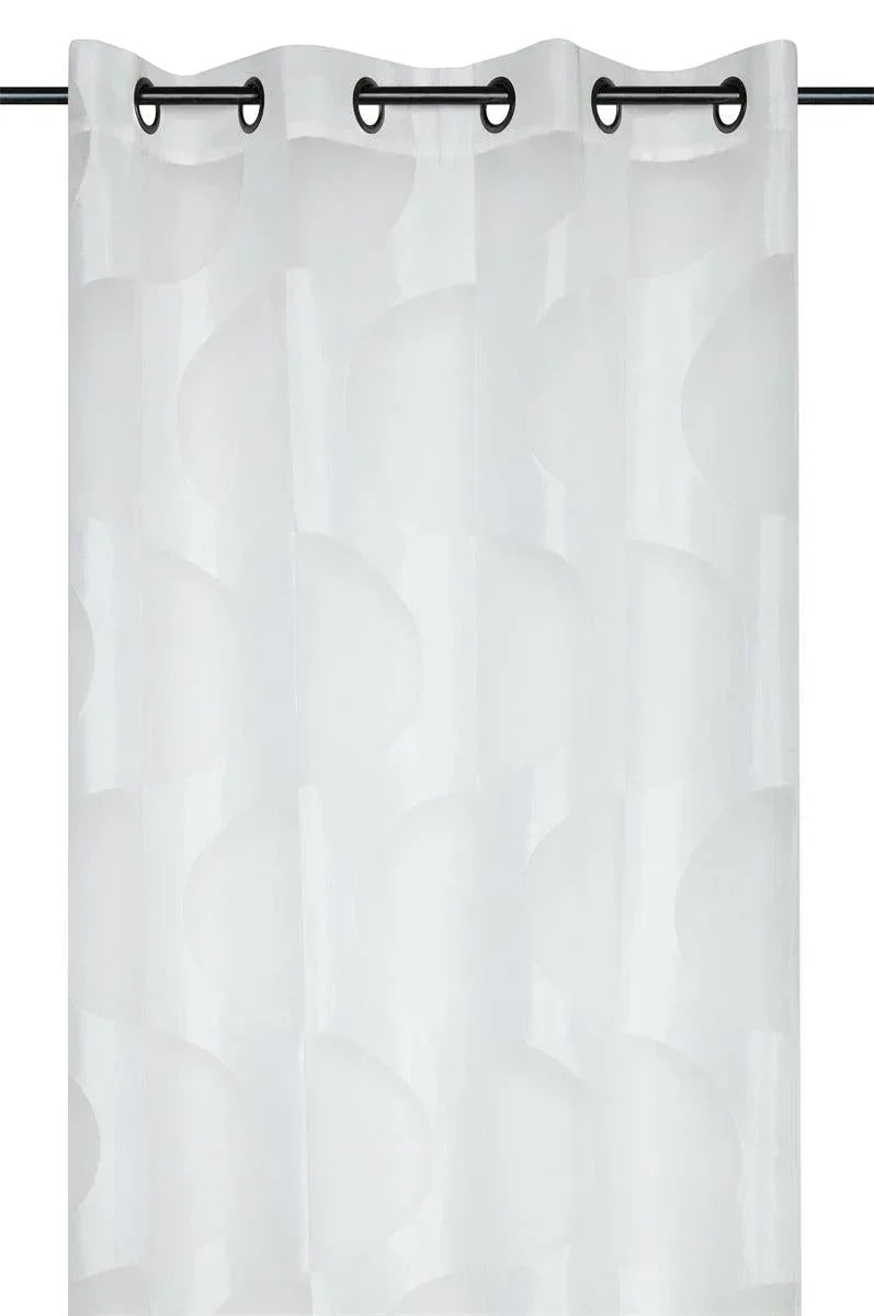 Voilage Martial 140x260 cm à Oeillets Noir Ø 40 mm - Maison Étoffes & Co