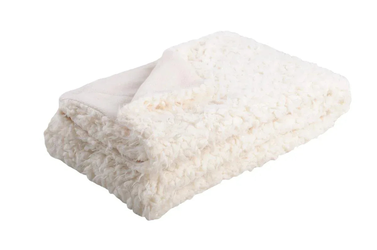 Plaid Mouton Blanc Douillet : 2 Tailles au Choix pour votre Confort - Maison Étoffes & Co